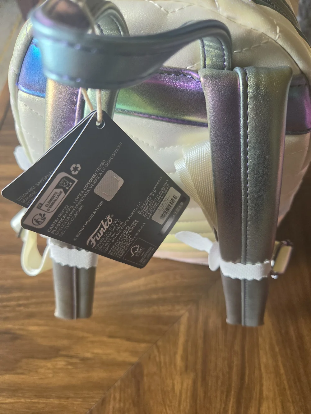Funko Pop! By Loungefly BTS Iridescent Quilted Backpack, New